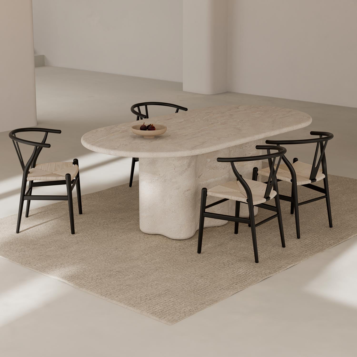 Mesa Lorraine 220 Mármore Travertino