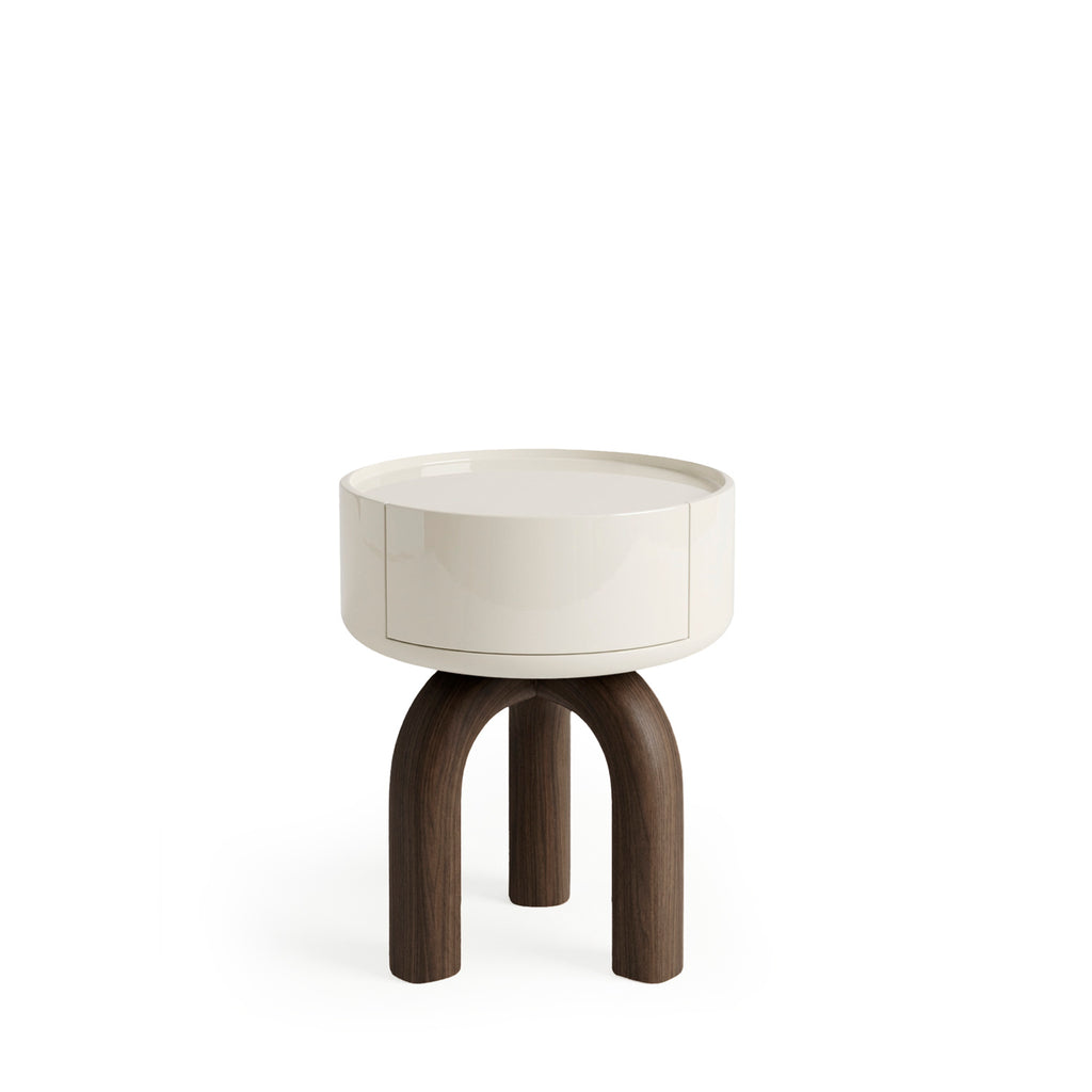 Mesa de Cabeceira Arnold Nogueira-branca