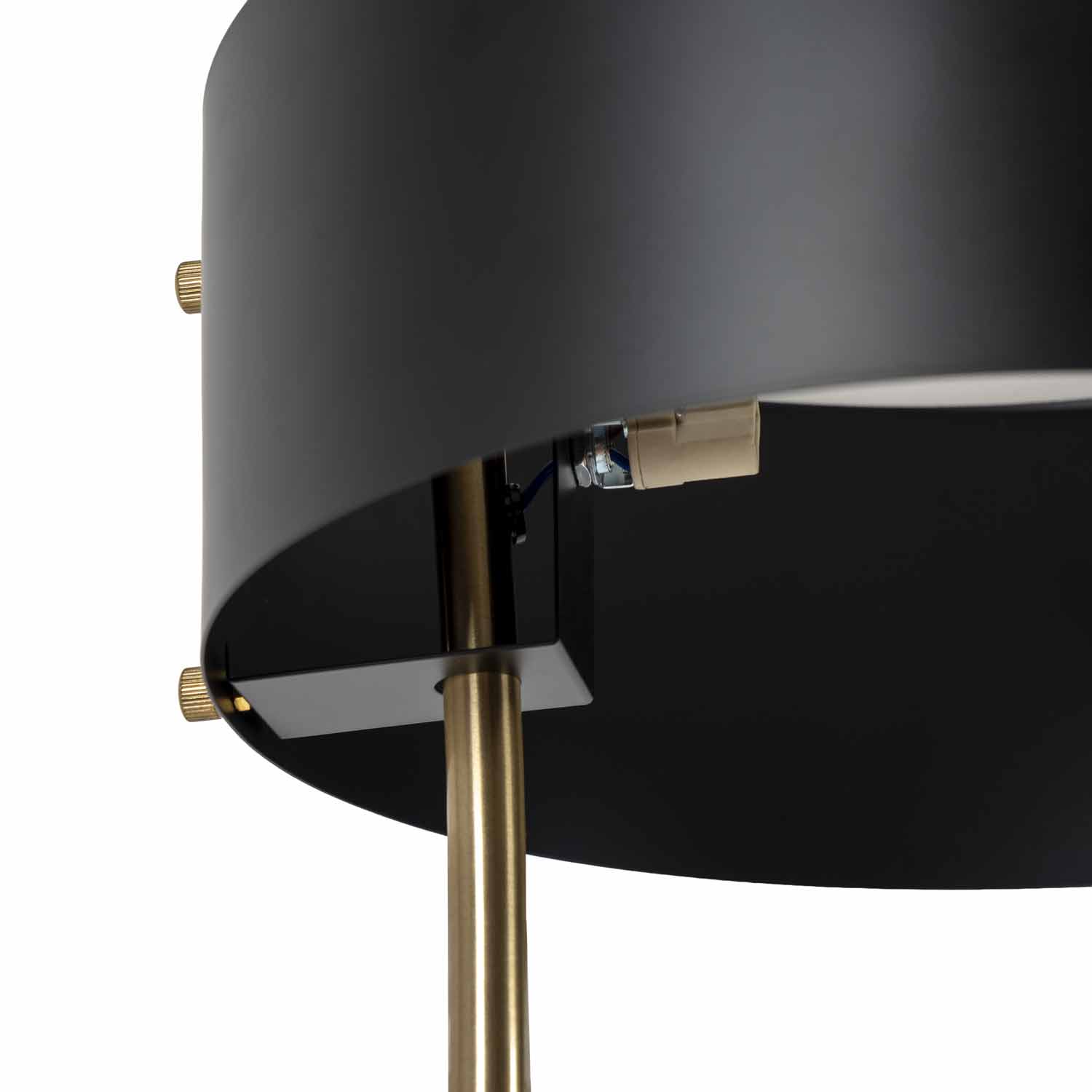 Black singer floor lamp