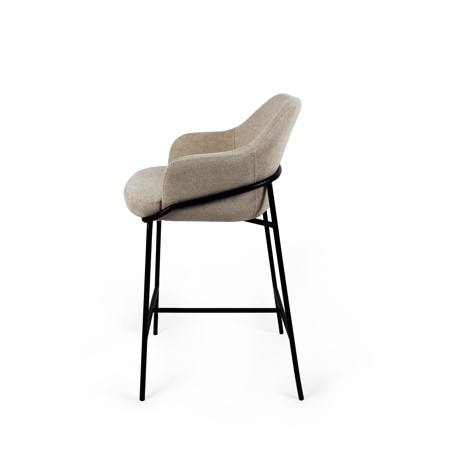Thomas taupe stool/black legs