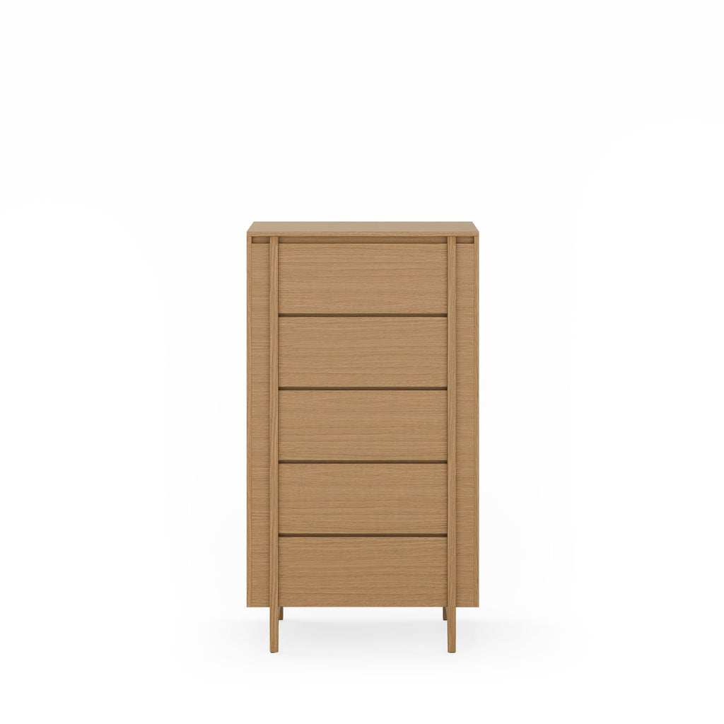 Pacific oak 5-drawer chest