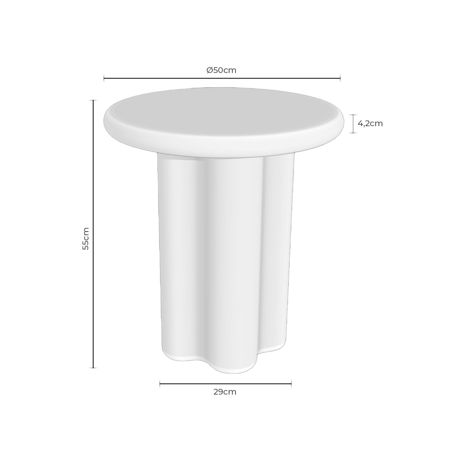 Mesa de Centro em Mármore Travertino Emeric