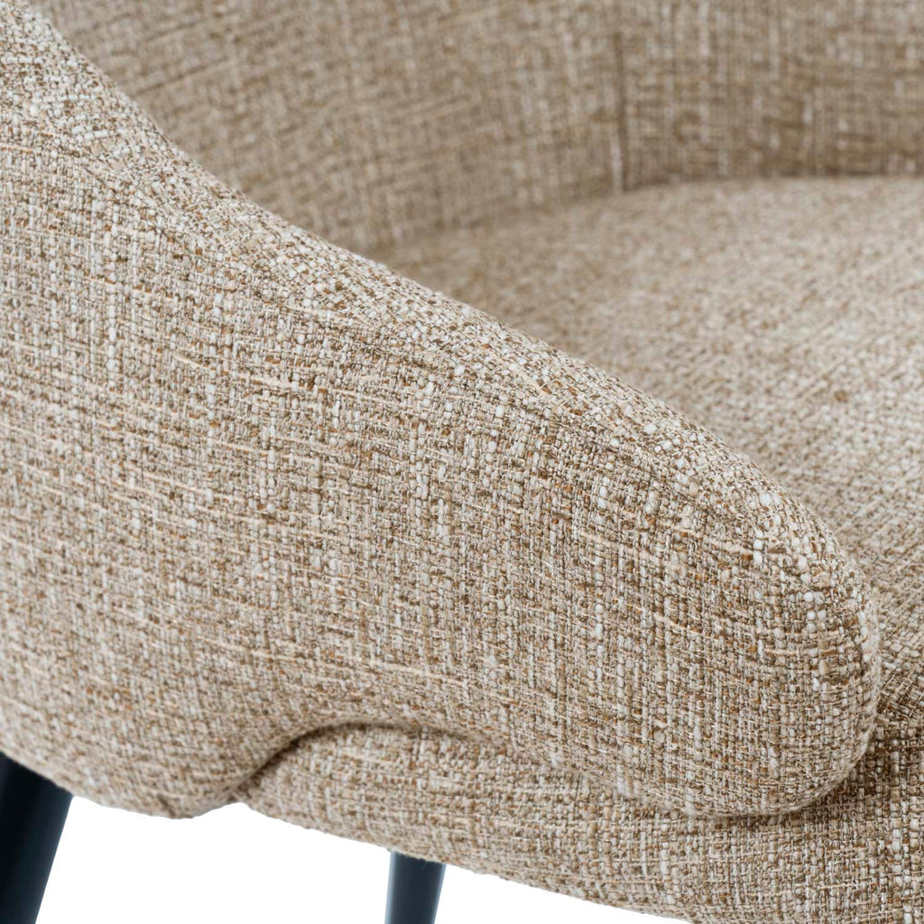 Mira taupe chair/ black legs