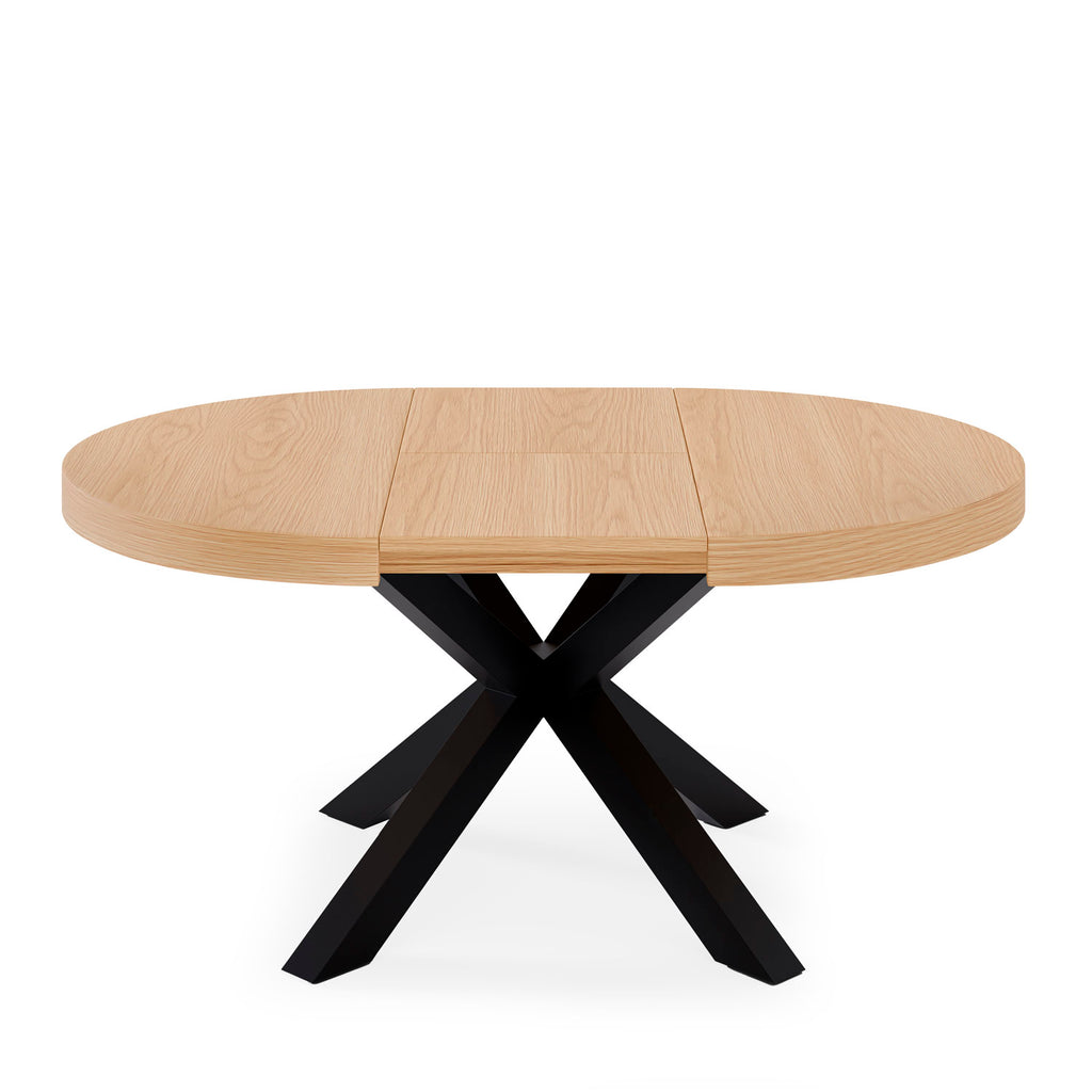 Mildred 100 Extending Round Table Oak/Black
