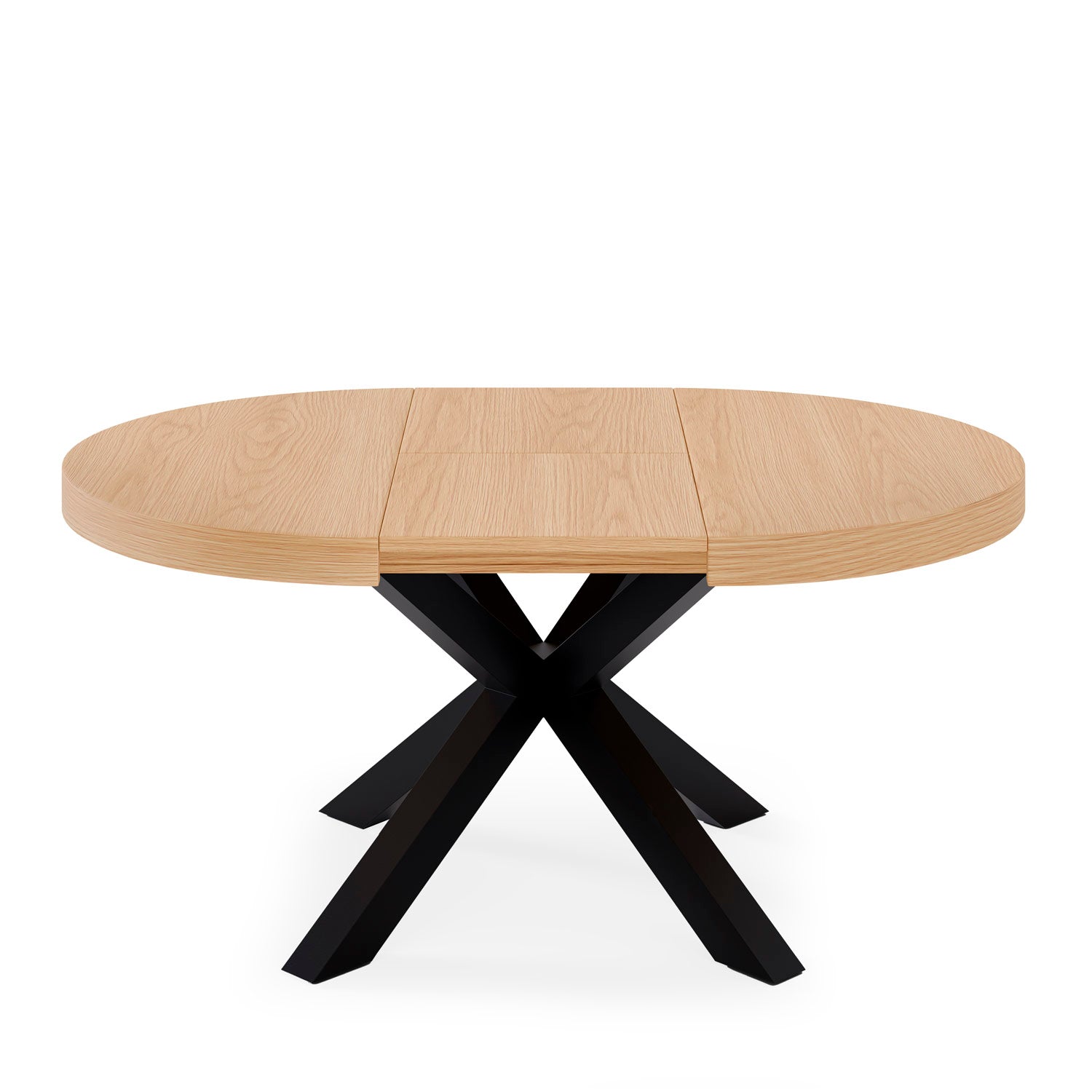Mesa Mildred 100 Redonda Extensível Carvalho / Preto