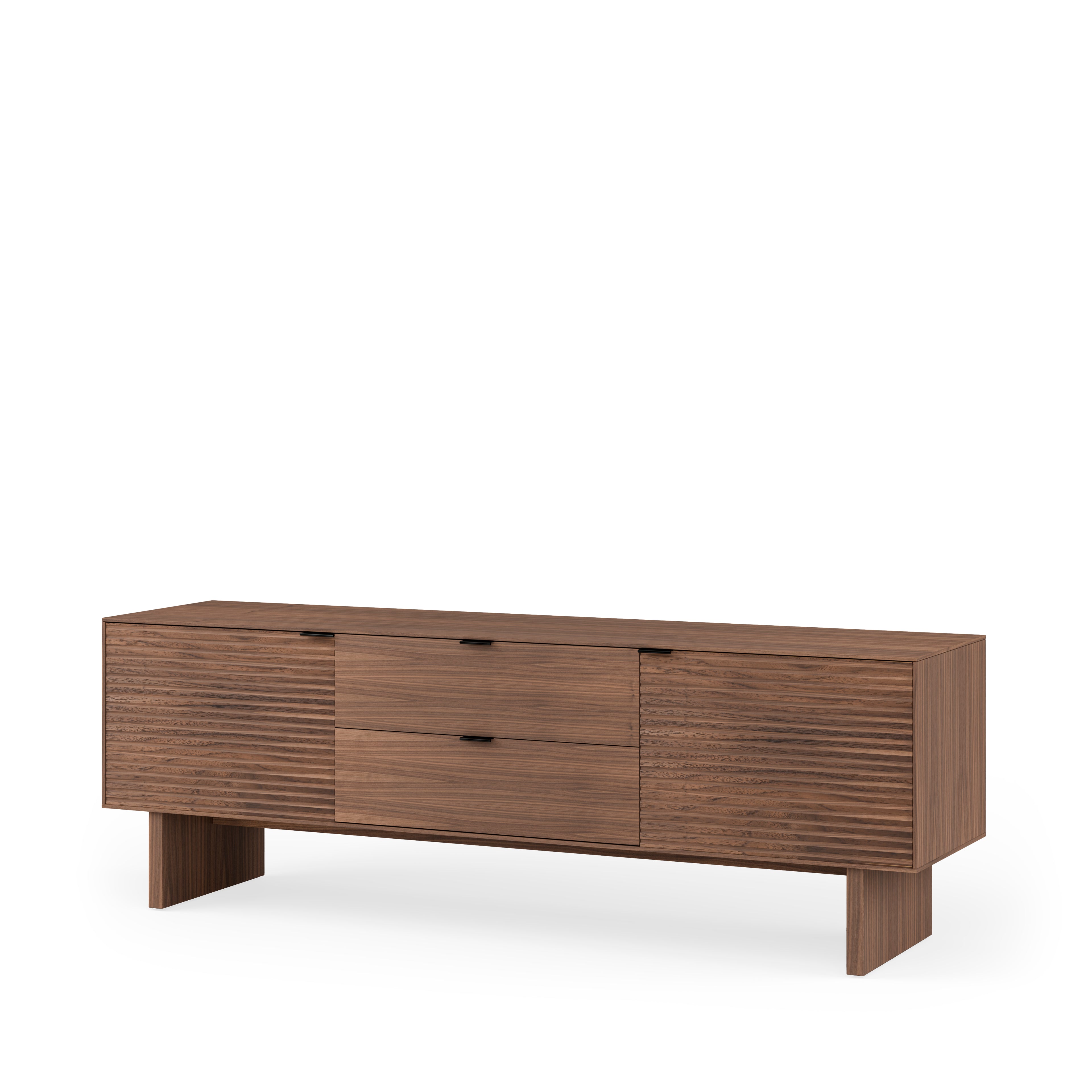 Tulsa 160 walnut TV unit with wooden legs