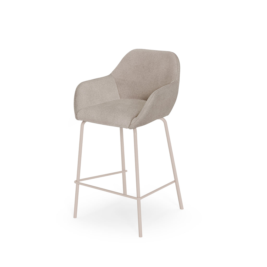 Beige jacob stool with beige legs