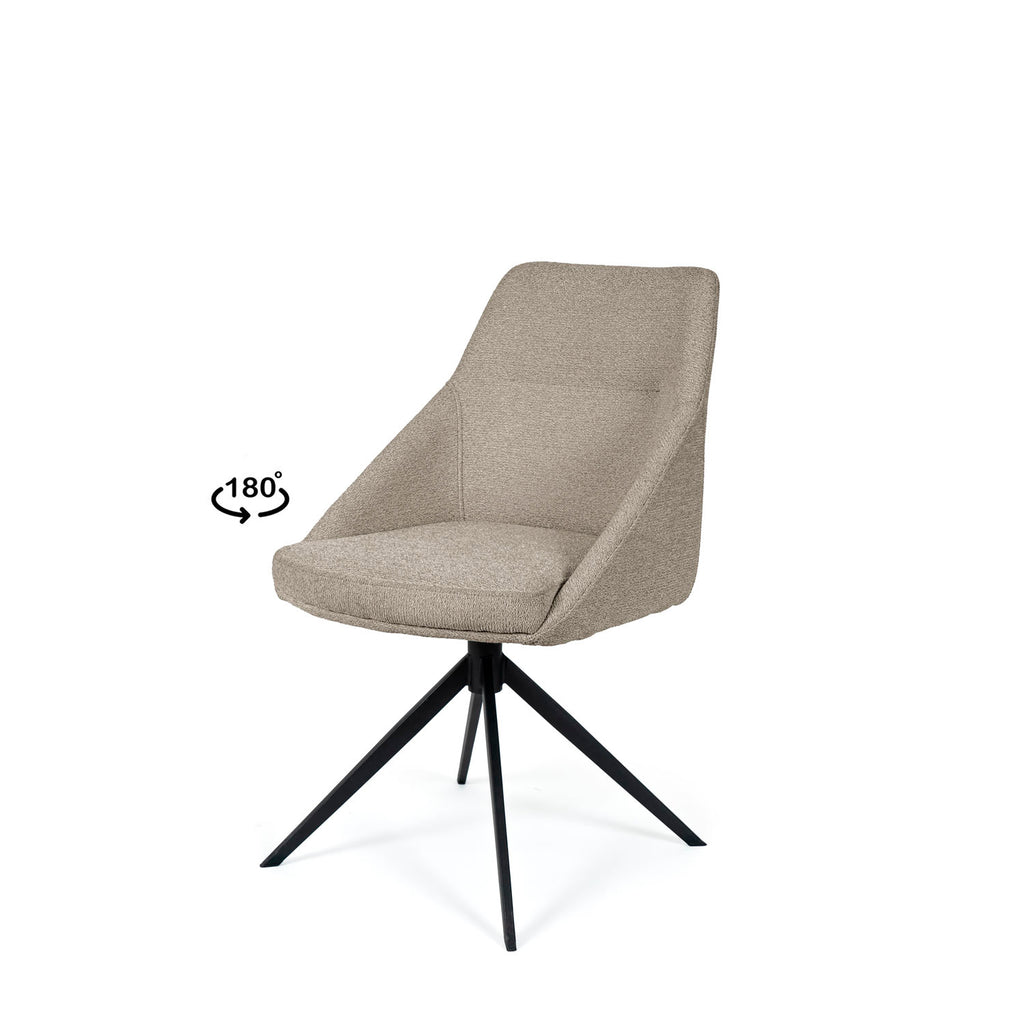 Akira chair taupe/black base