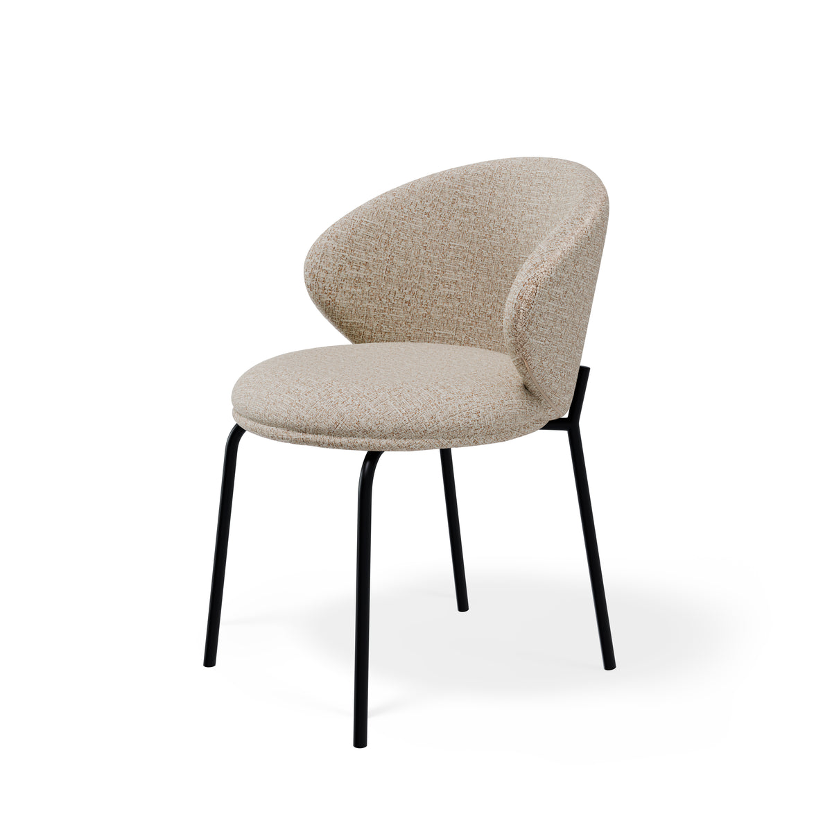 Lisbet chair, beige/black legs
