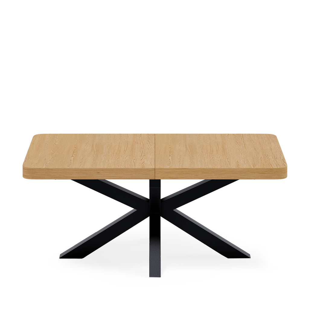 Gladys 140 rect. ext. table oak/black