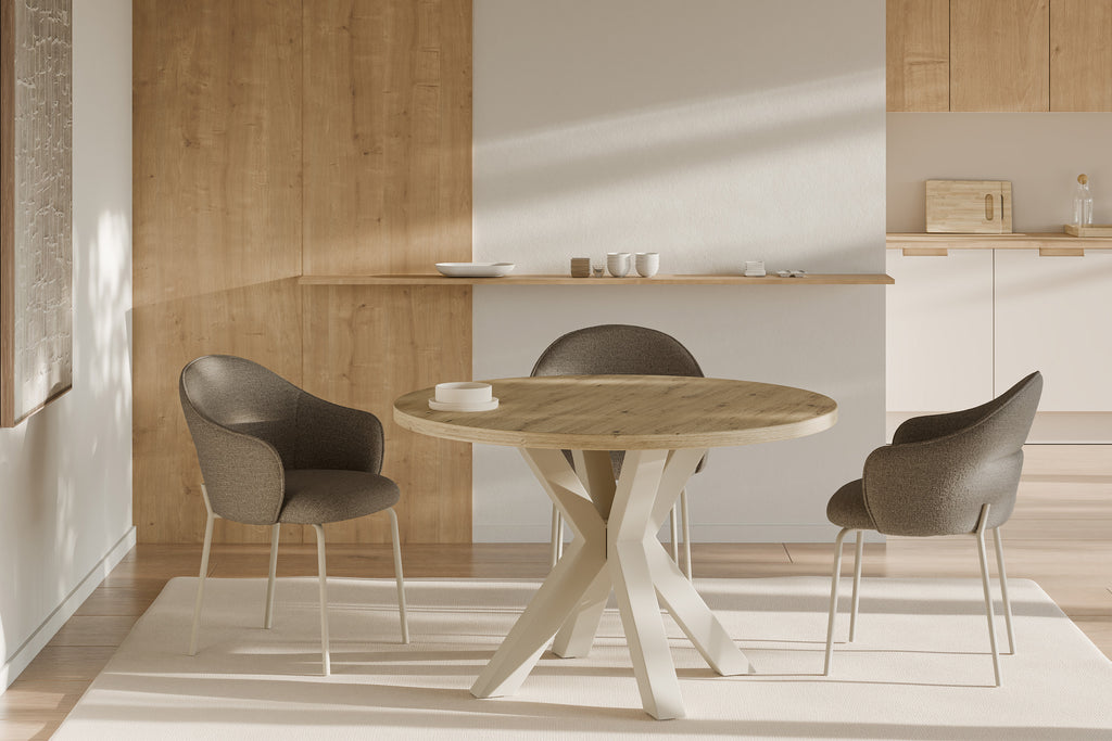 Mirabella taupe chair/beige legs