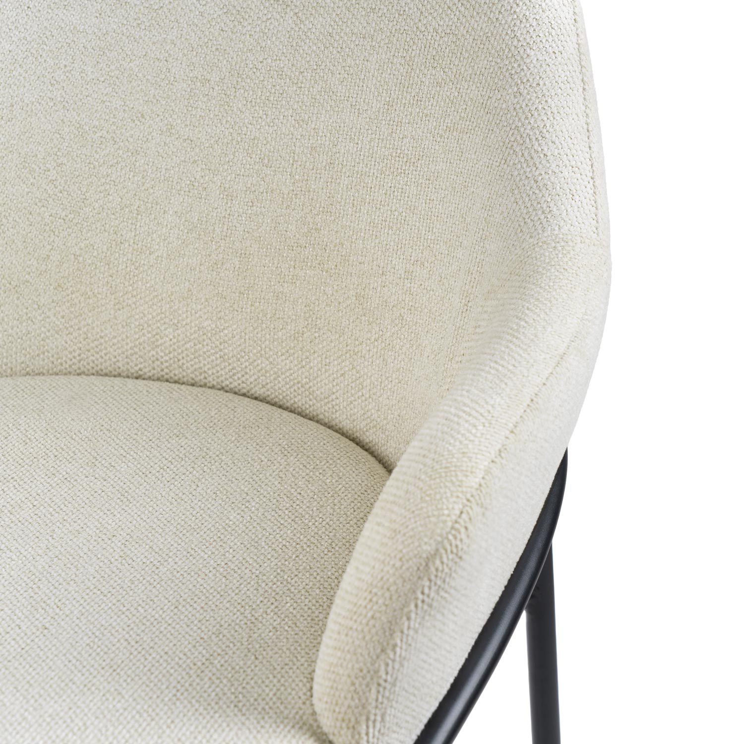 Thomas stool beige/black legs