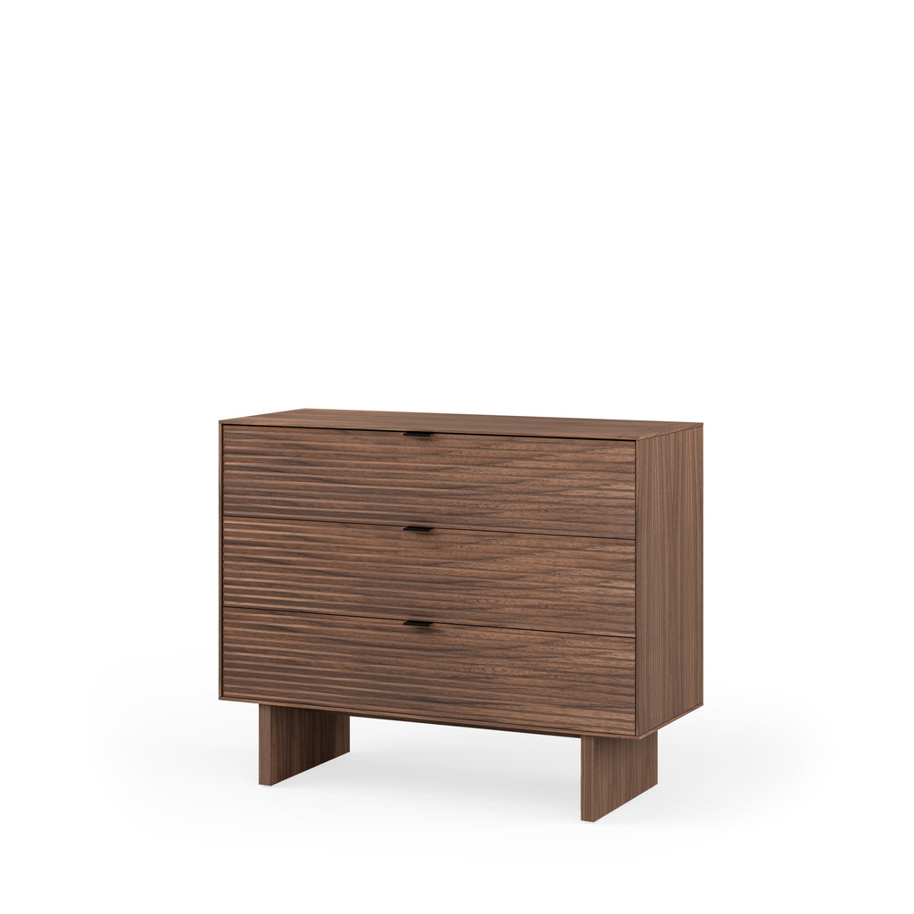 Cômoda 3 Gavetas Tulsa Nogueira Pernas de Madeira
