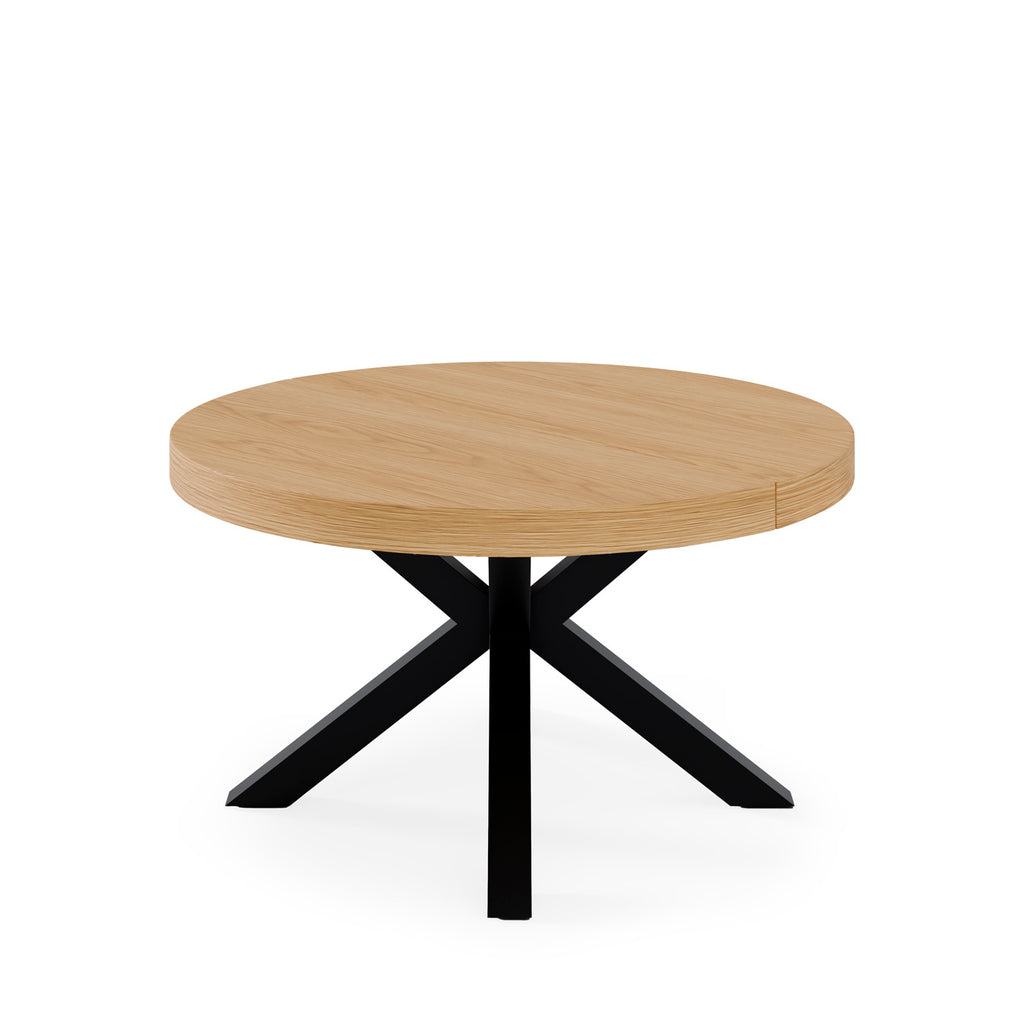 Mildred 100 Extending Round Table Oak/Black