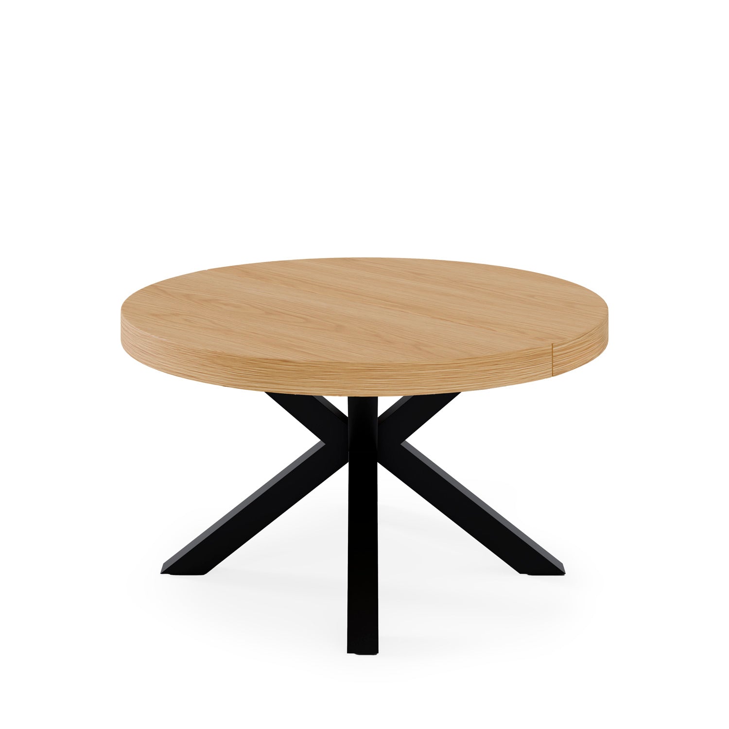 Mesa Mildred 100 Redonda Extensível Carvalho / Preto