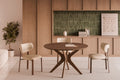 Rumi chair beige/walnut legs