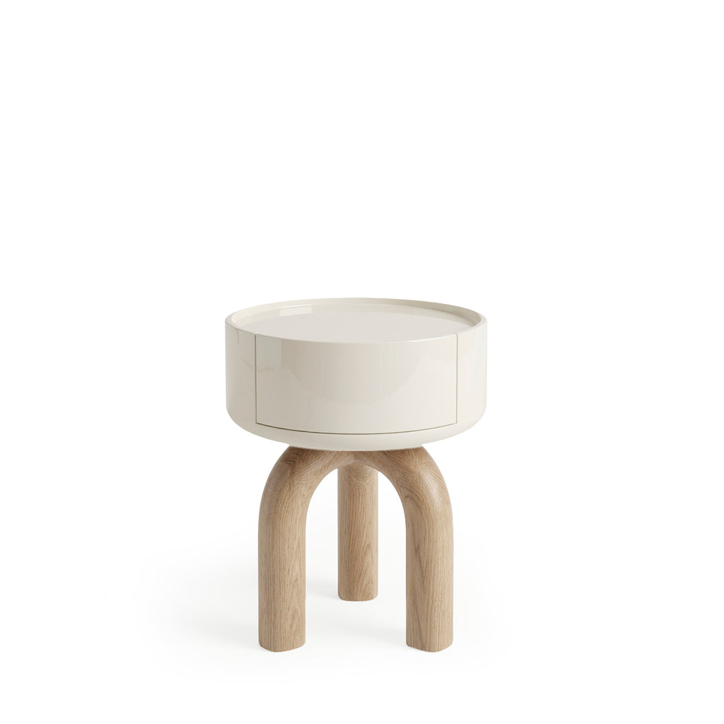 Mesa de Cabeceira Arnold Oak-Branco