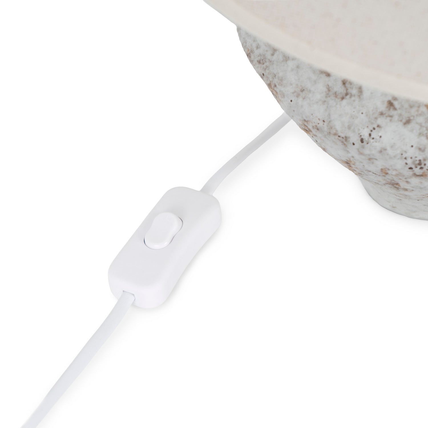 Beige table lamp with visor