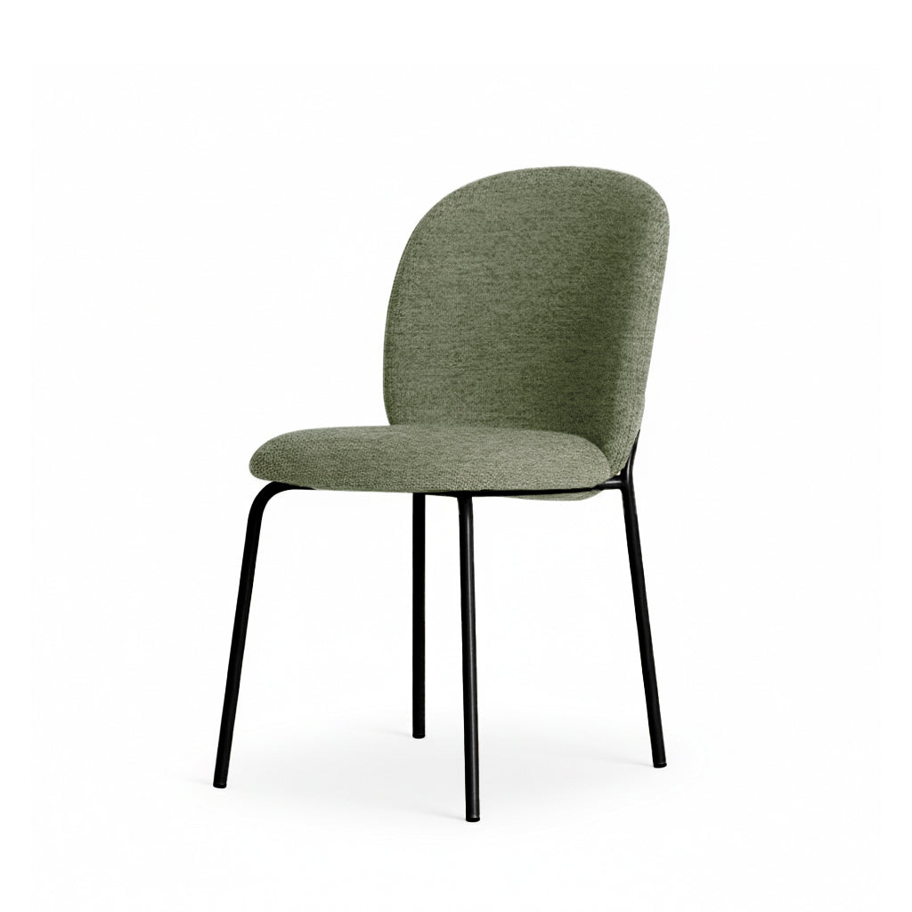 Riona green chair/black legs