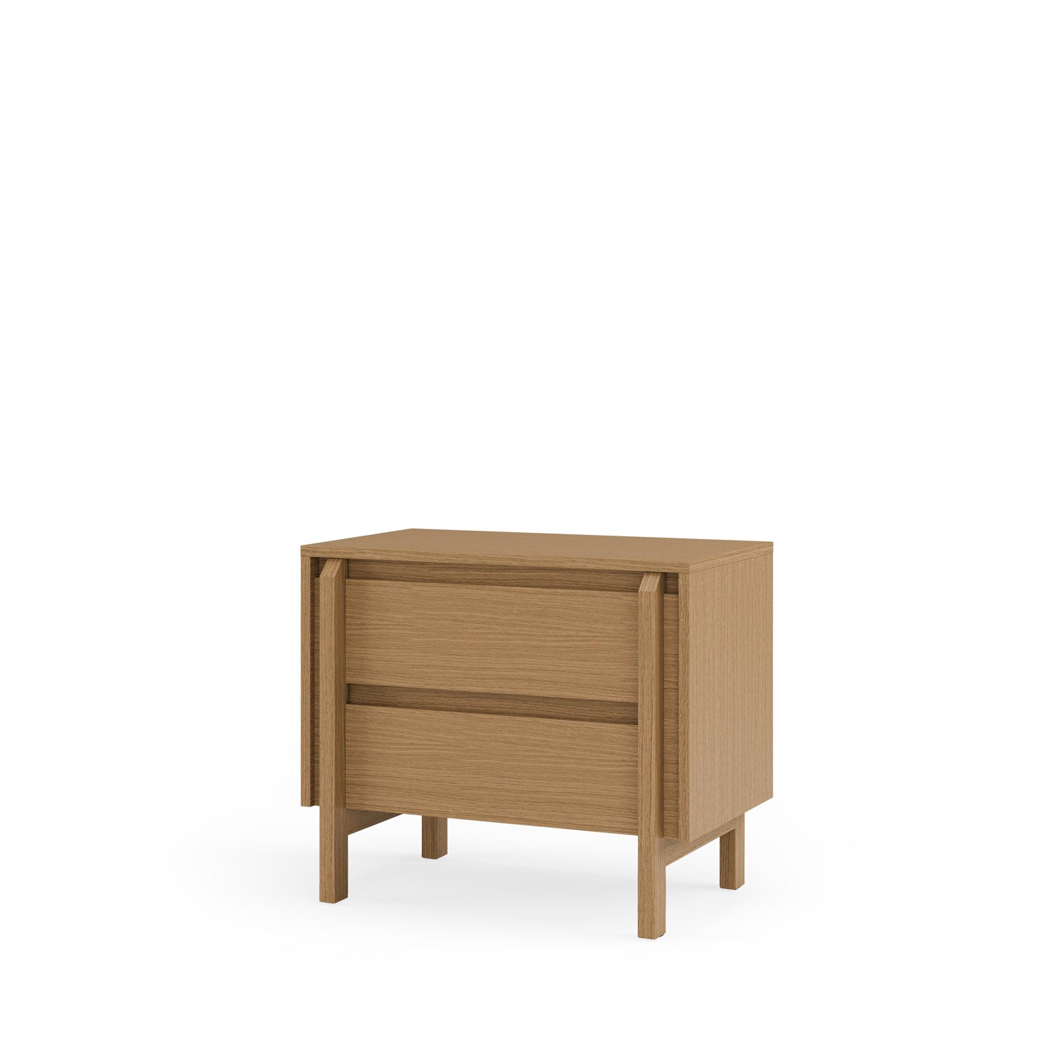 Low table with 2 drawers, 60 Pacific oak