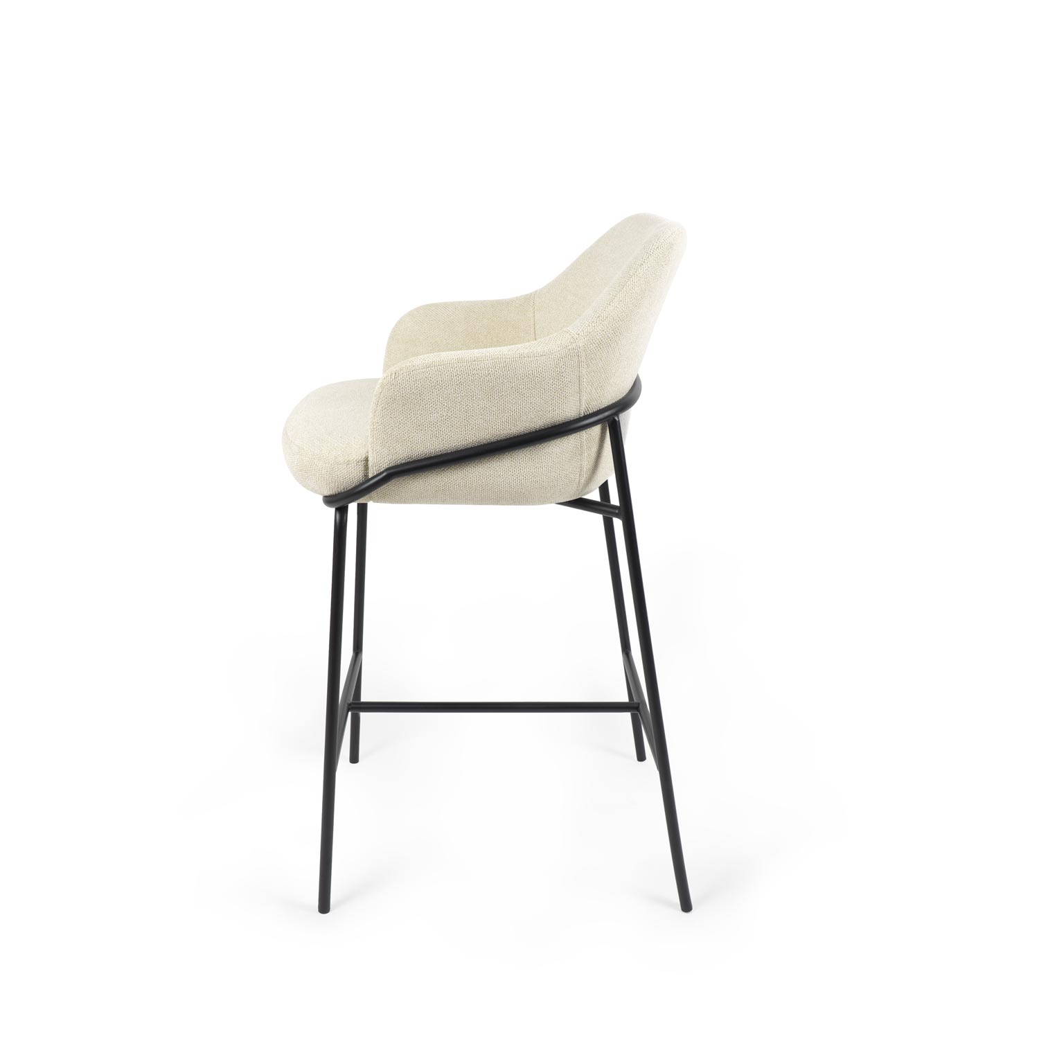 Thomas stool beige/black legs