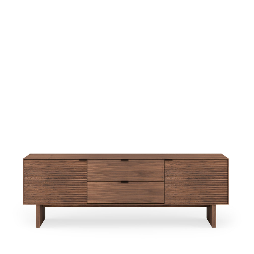 Tulsa 160 walnut TV unit with wooden legs