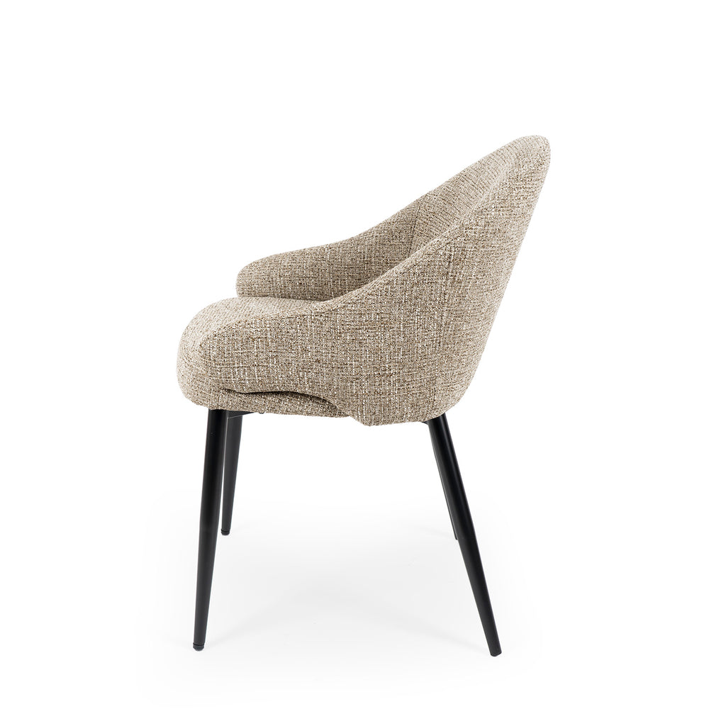 Mira taupe chair/ black legs