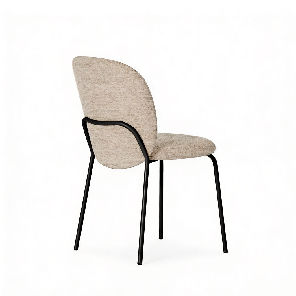 Cadeira Riona Taupe / Pernas Pretas