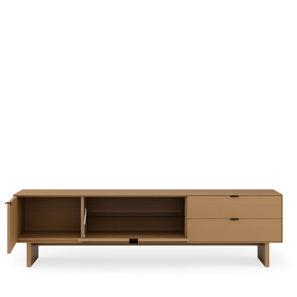 Tulsa 200 Oak TV Unit with Wooden Legs