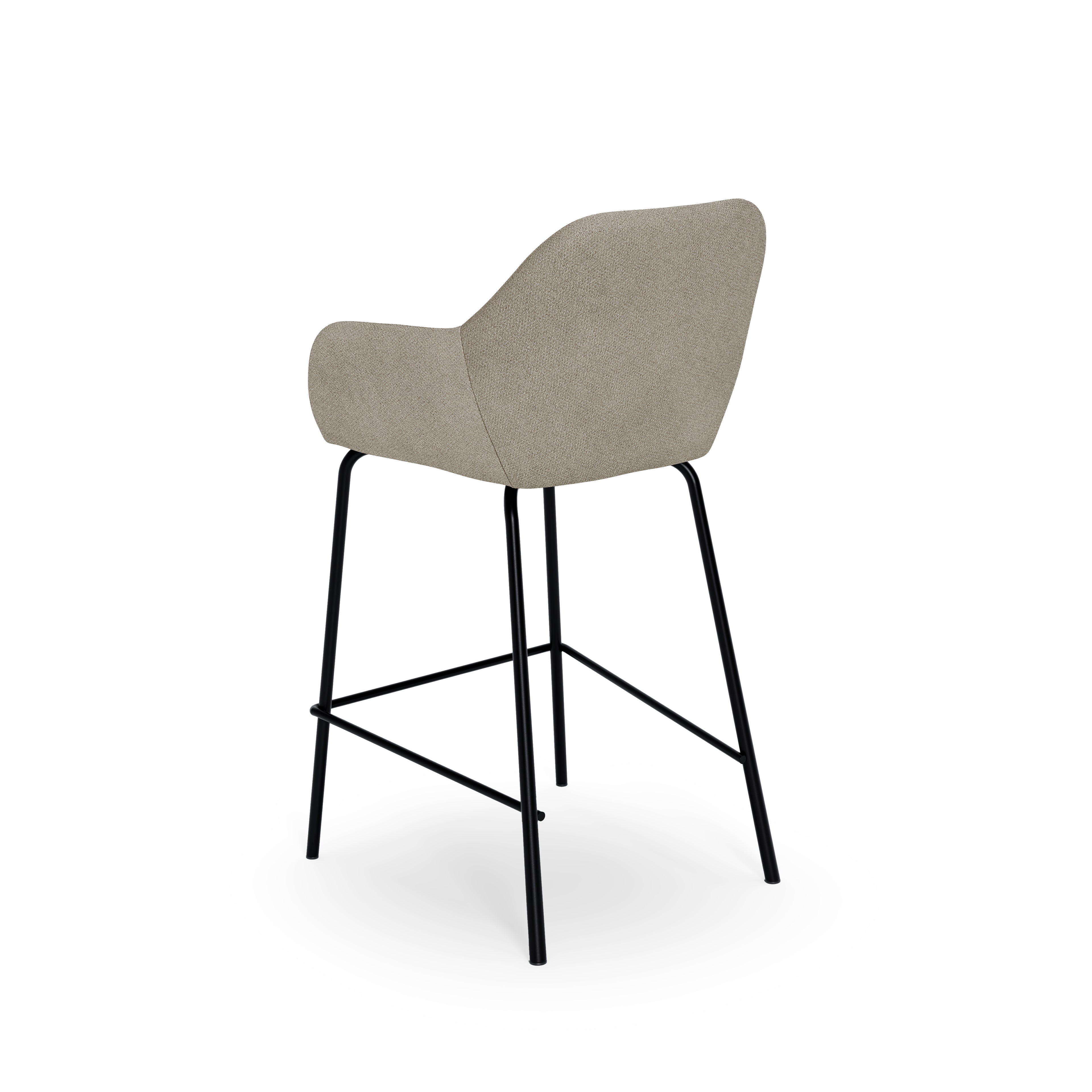 Jacob taupe stool with black legs