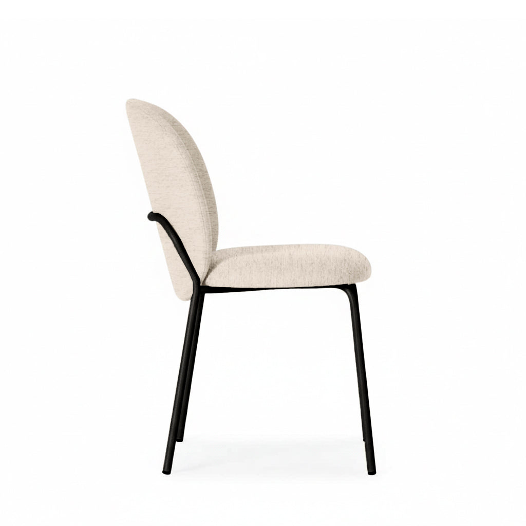 Riona chair beige/black legs