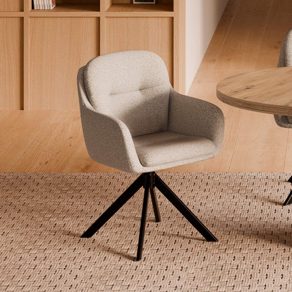 Silvi chair beige/black legs