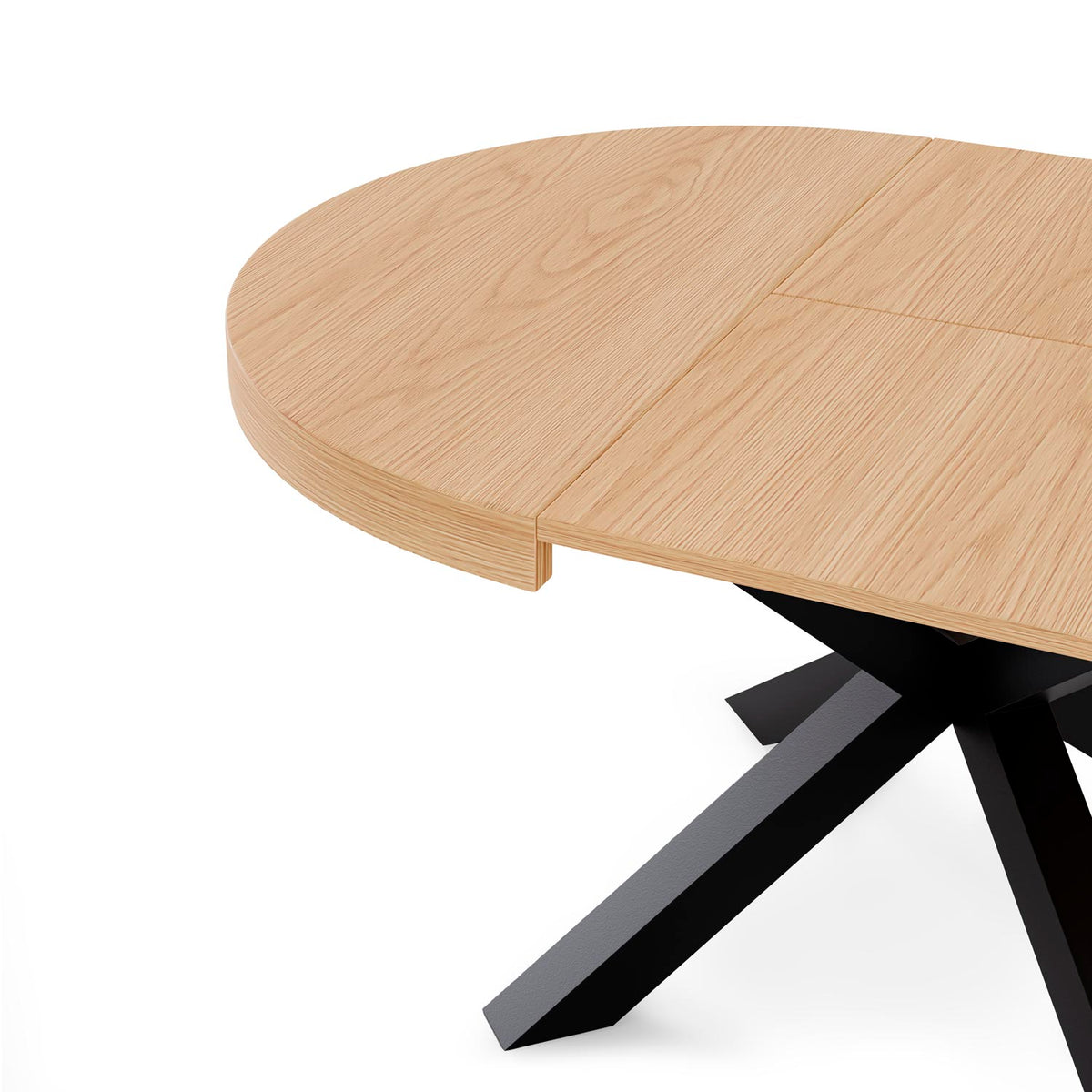 Mildred 100 Extending Round Table Oak/Black