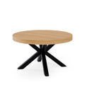 Mildred 100 Extending Round Table Oak/Black
