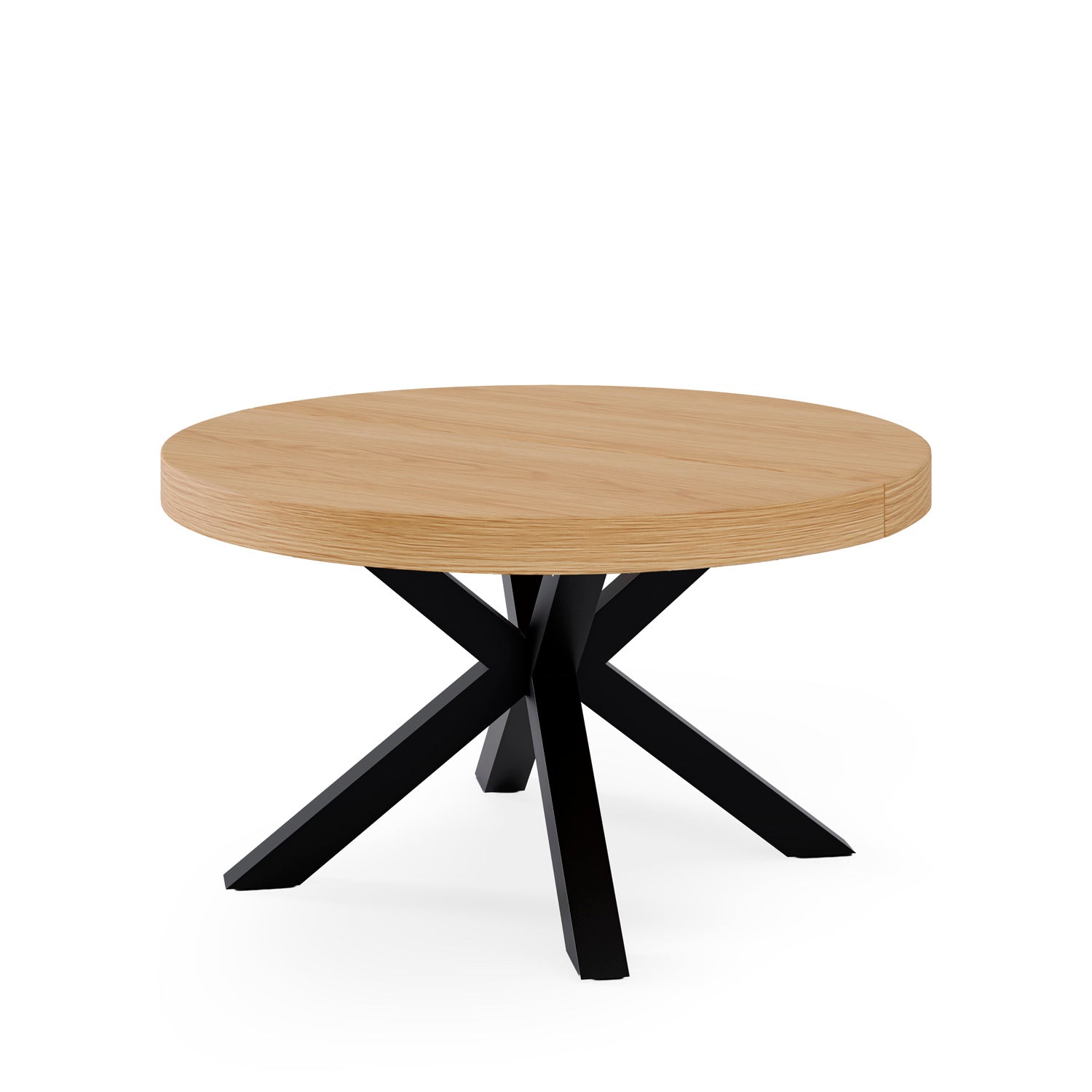 Mesa Mildred 100 Redonda Extensível Carvalho / Preto