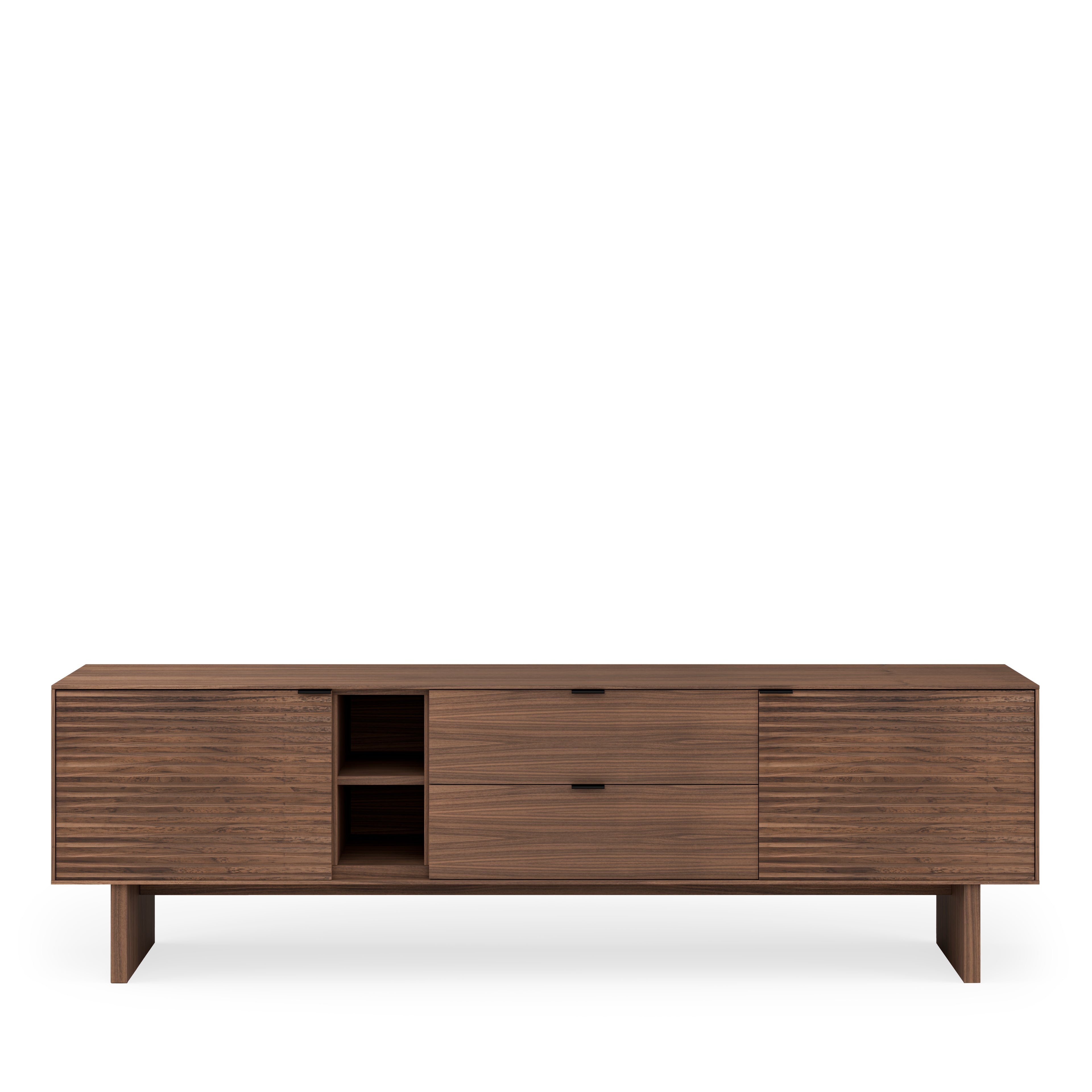 TV cabinet 180 Tulsa walnut wood legs