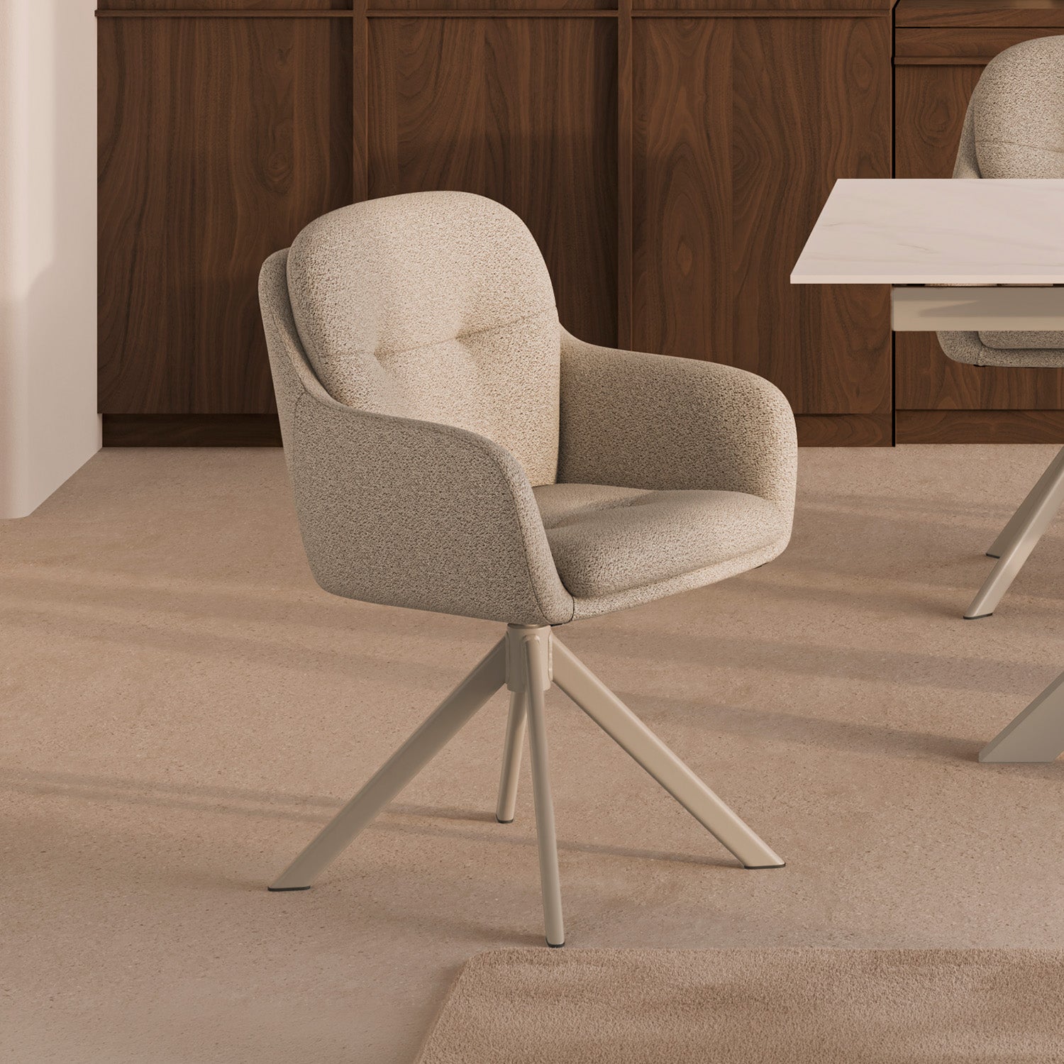 Silvi chair beige/beige legs
