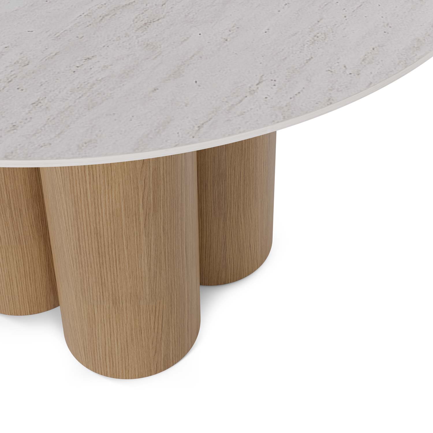 Mesa Fixa Tracy 120 Travertino / Carvalho
