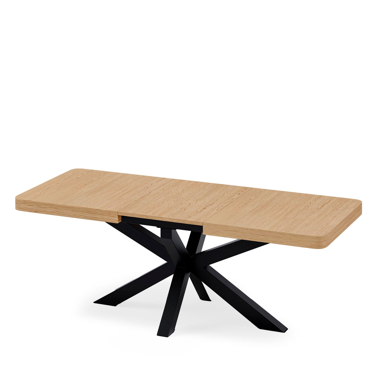 Gladys 140 rect. ext. table oak/black