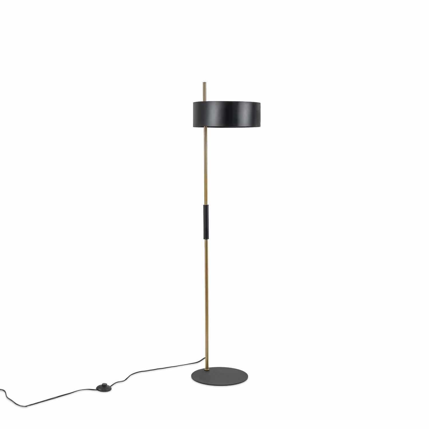 Black singer floor lamp