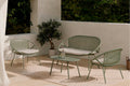 Set Ibiza sofa + armchairs + green coffee table