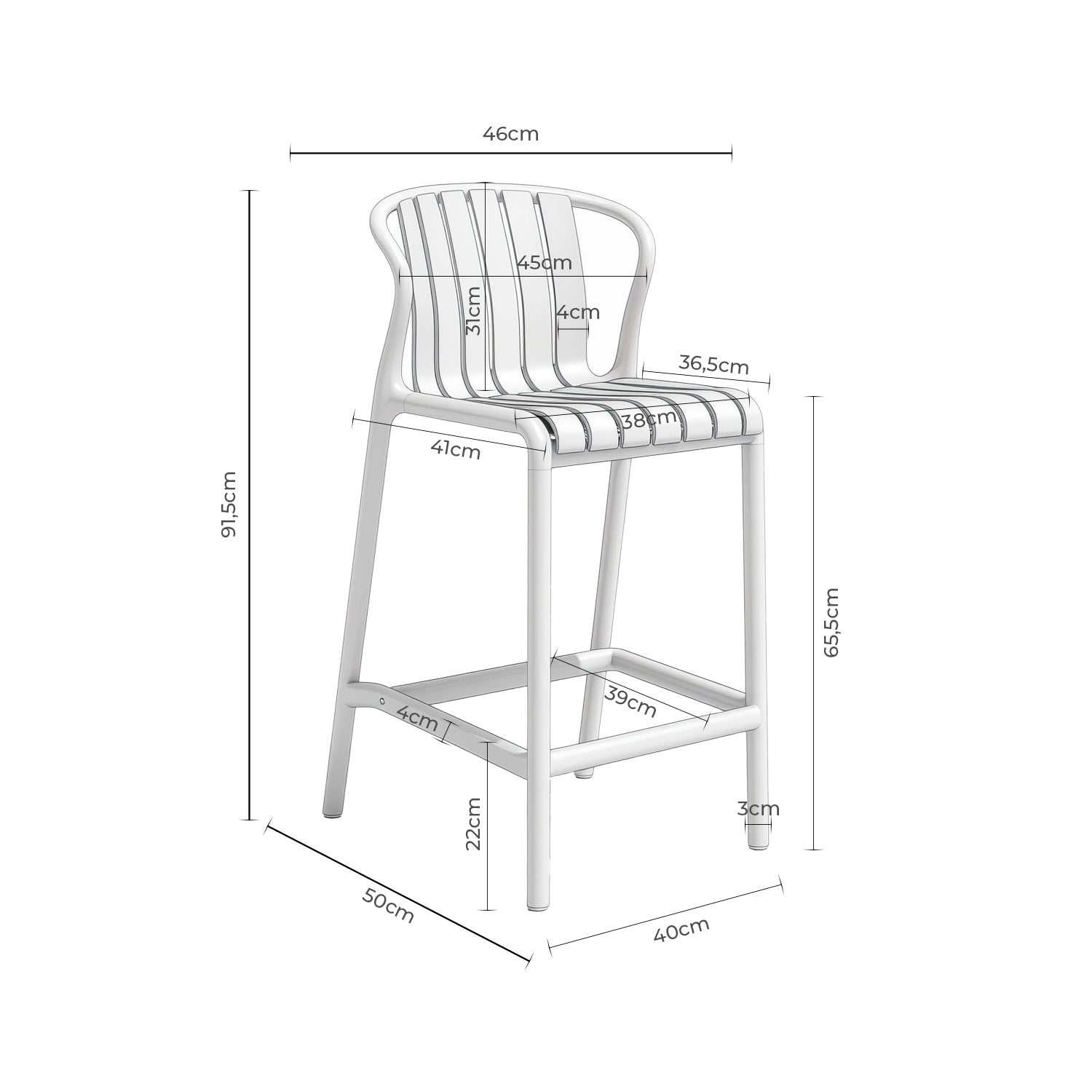 Bastian terracotta stool