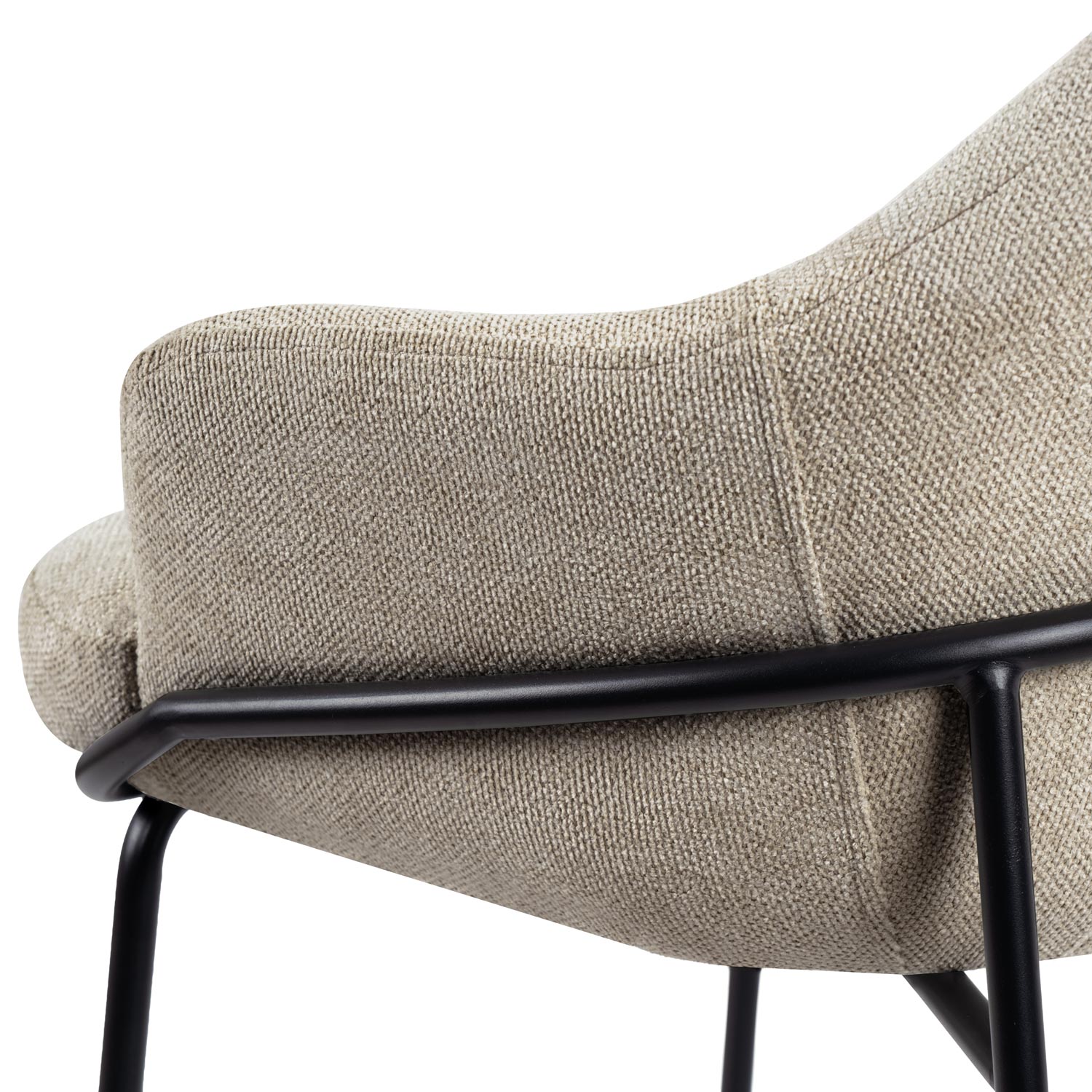 Thomas taupe stool/black legs
