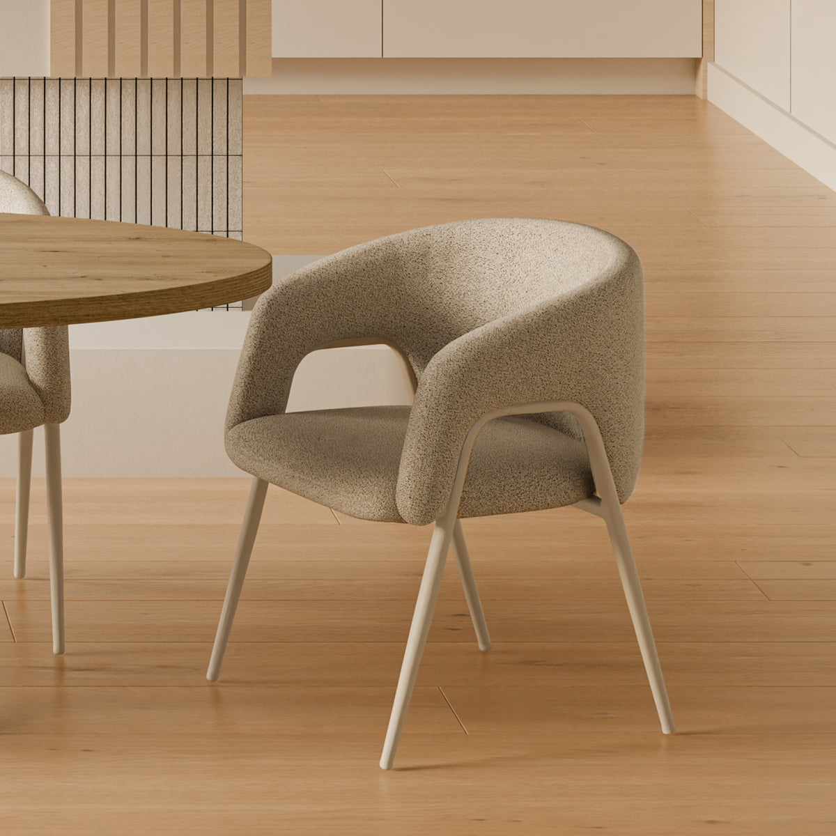 Anneli chair beige/legs beige