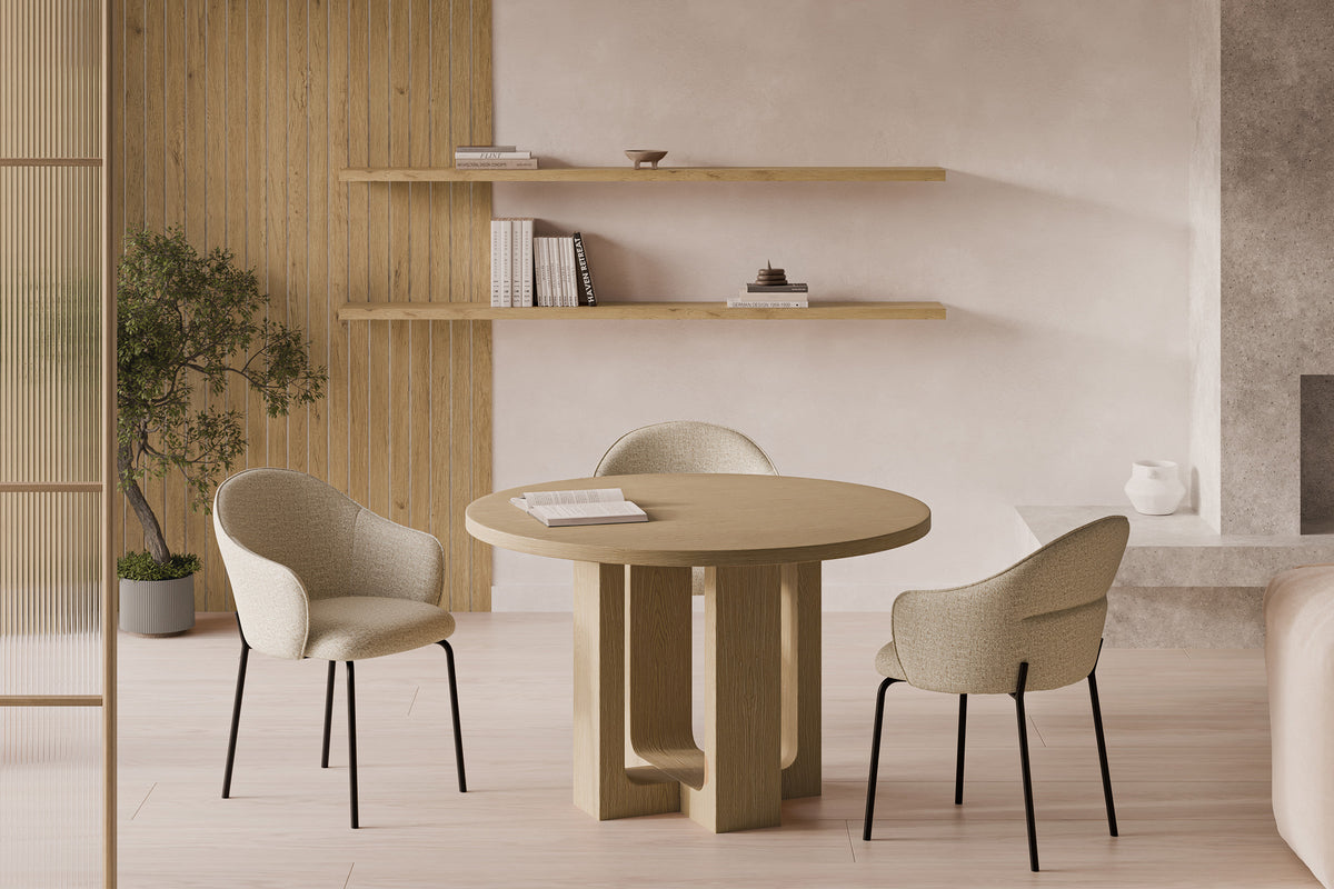 Mirabella chair beige/black legs