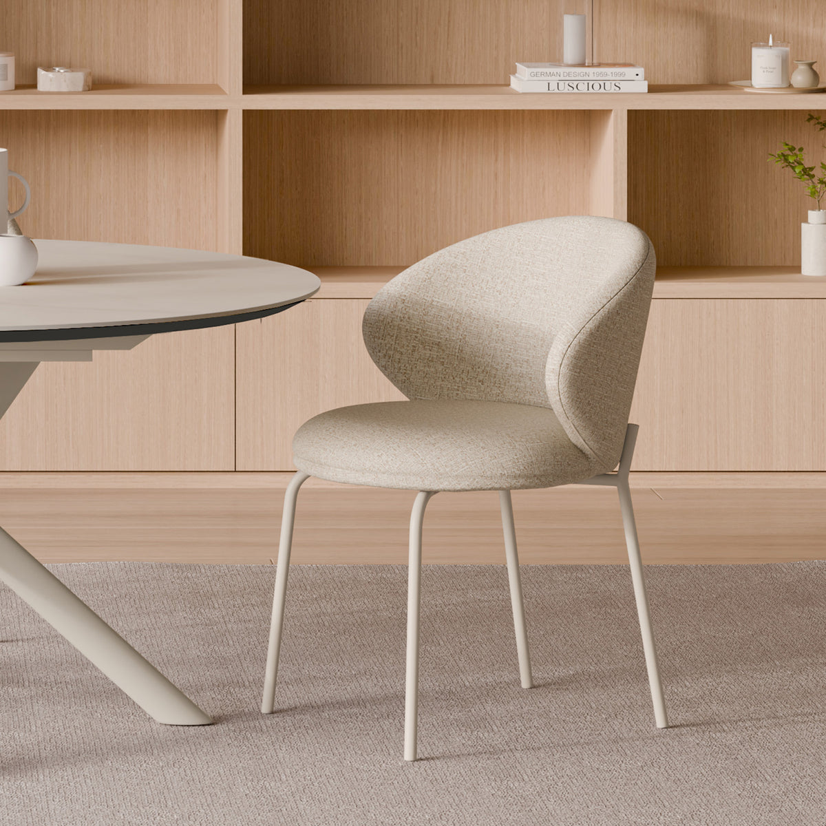 Lisbet chair beige/legs beige