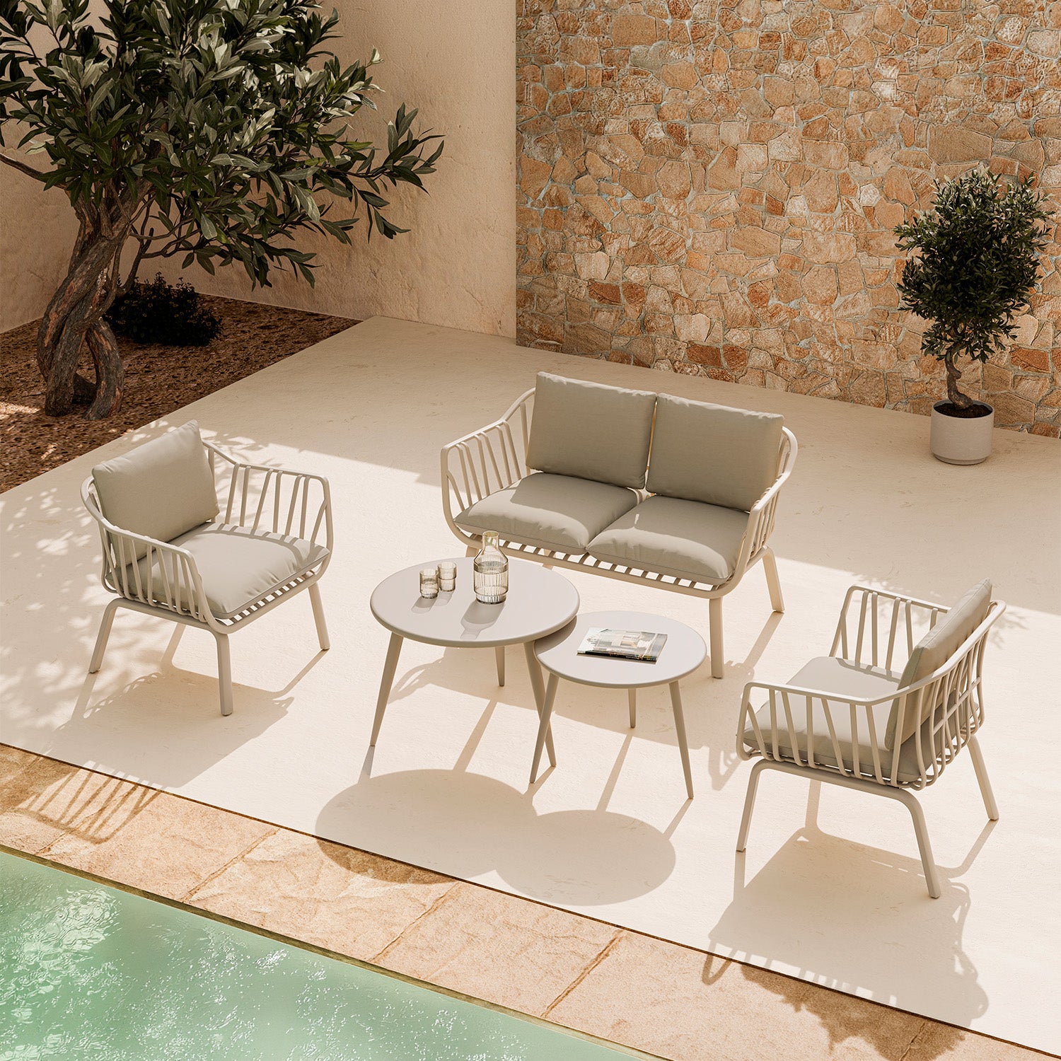 Mikonos beige set.