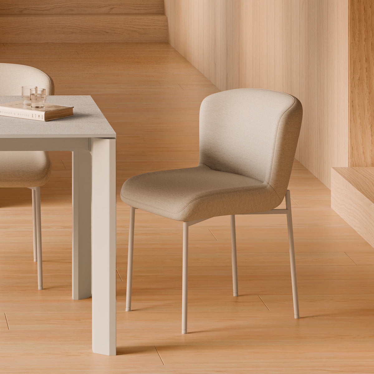 Zoey beige chair/beige legs