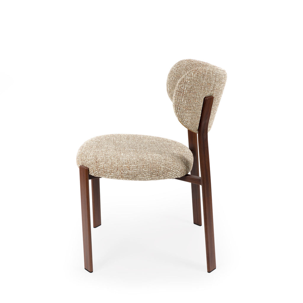 Rumi taupe chair/walnut base