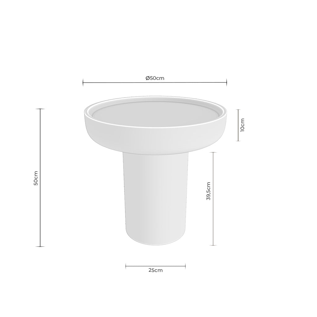 Rodney 50 white coffee table